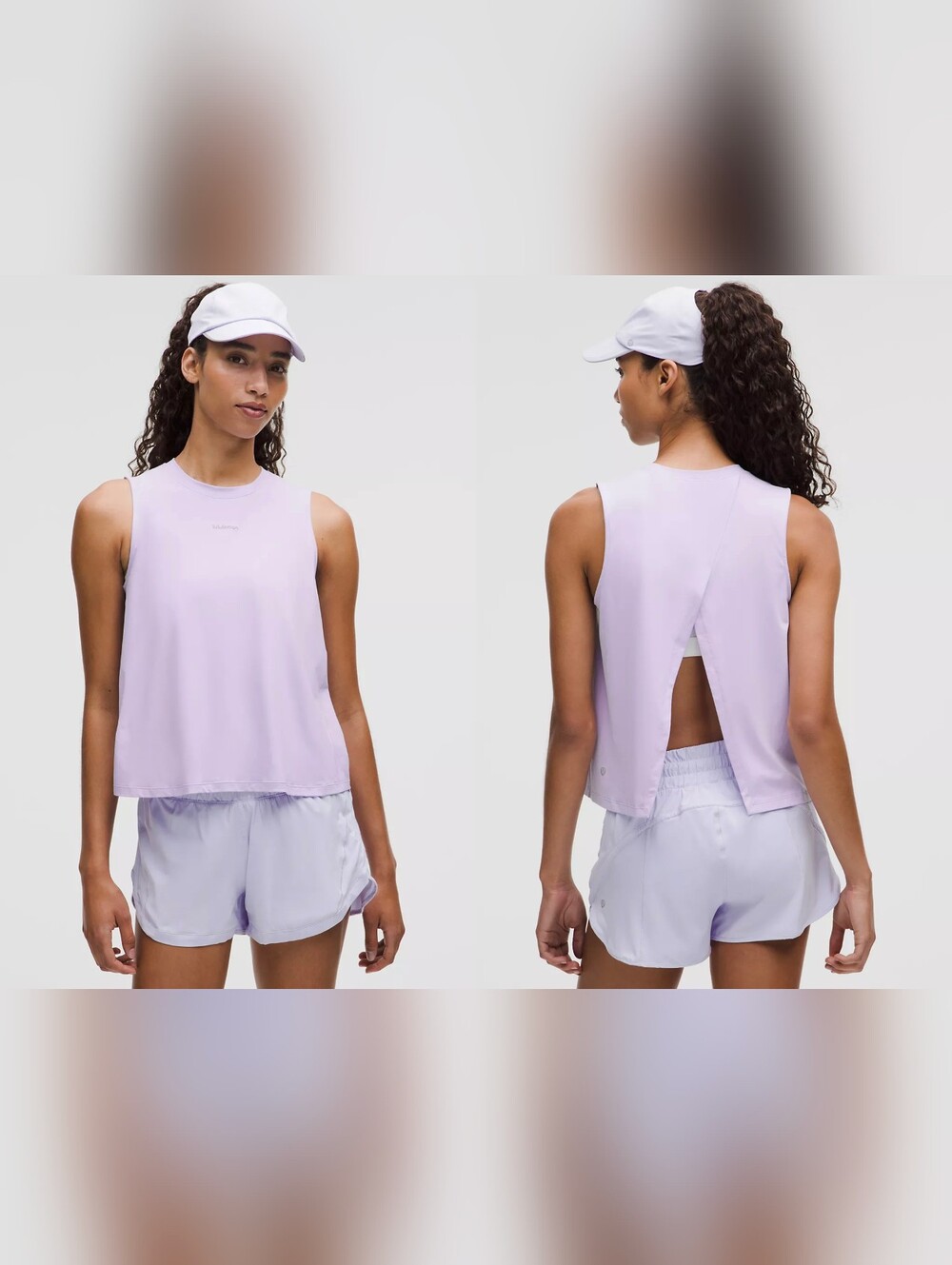 Lululemon Pace Crush Cross-Back Graphic Tank Top XXS Lavender Frost Nwt